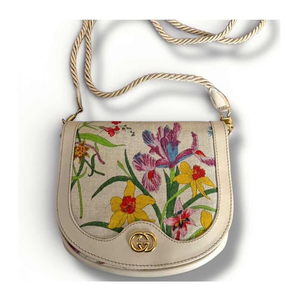 GUCCI Flora Canvas Mini Saddle Crossbody – Michele Era